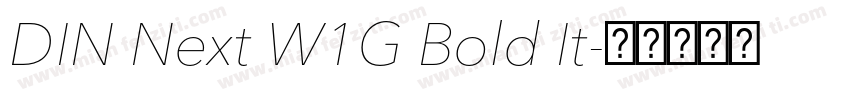 DIN Next W1G Bold It字体转换